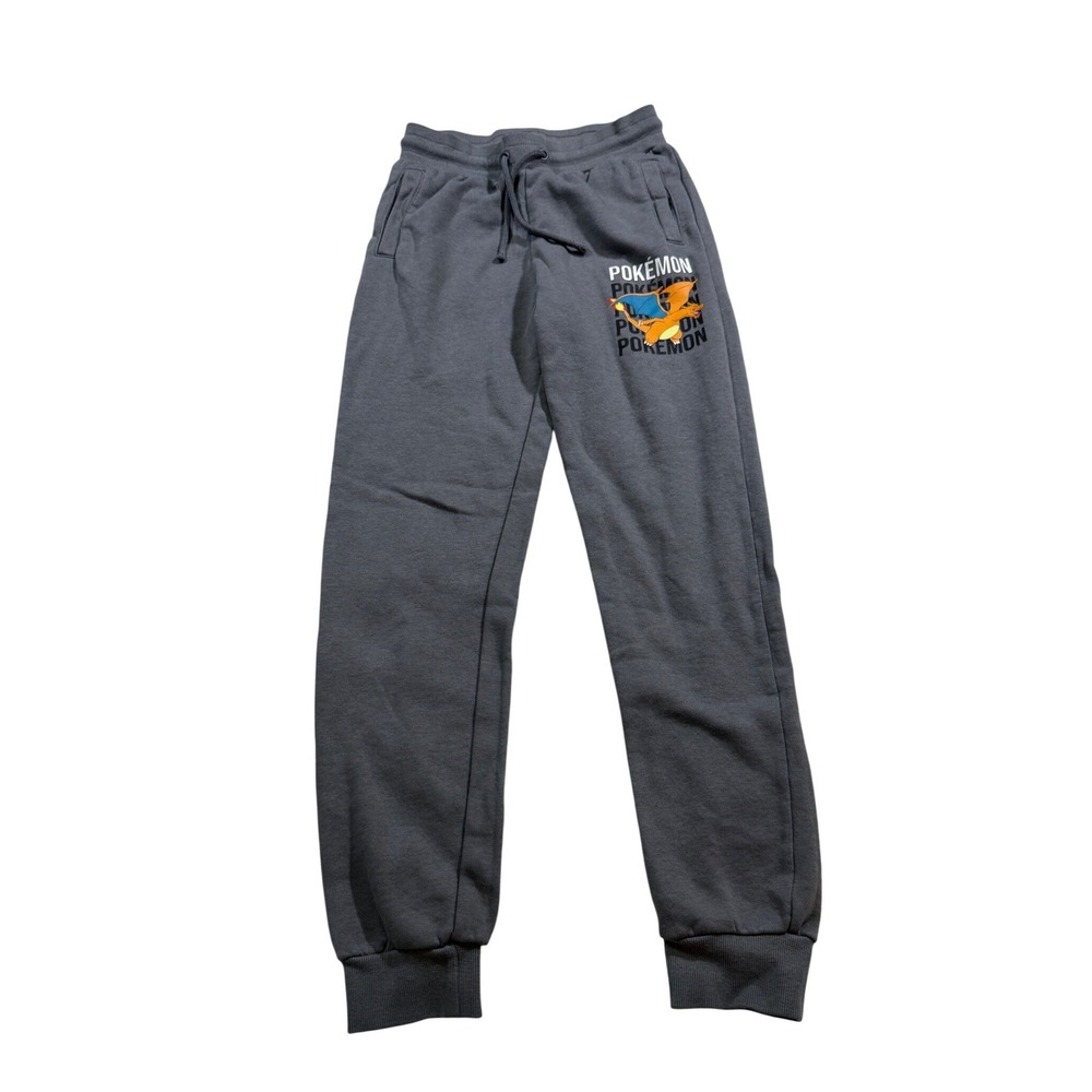 Pokemon Charizard Jogger Sweatpants Size 11-12 Gray Loungewear Fleece Pants